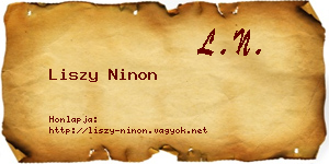 Liszy Ninon névjegykártya